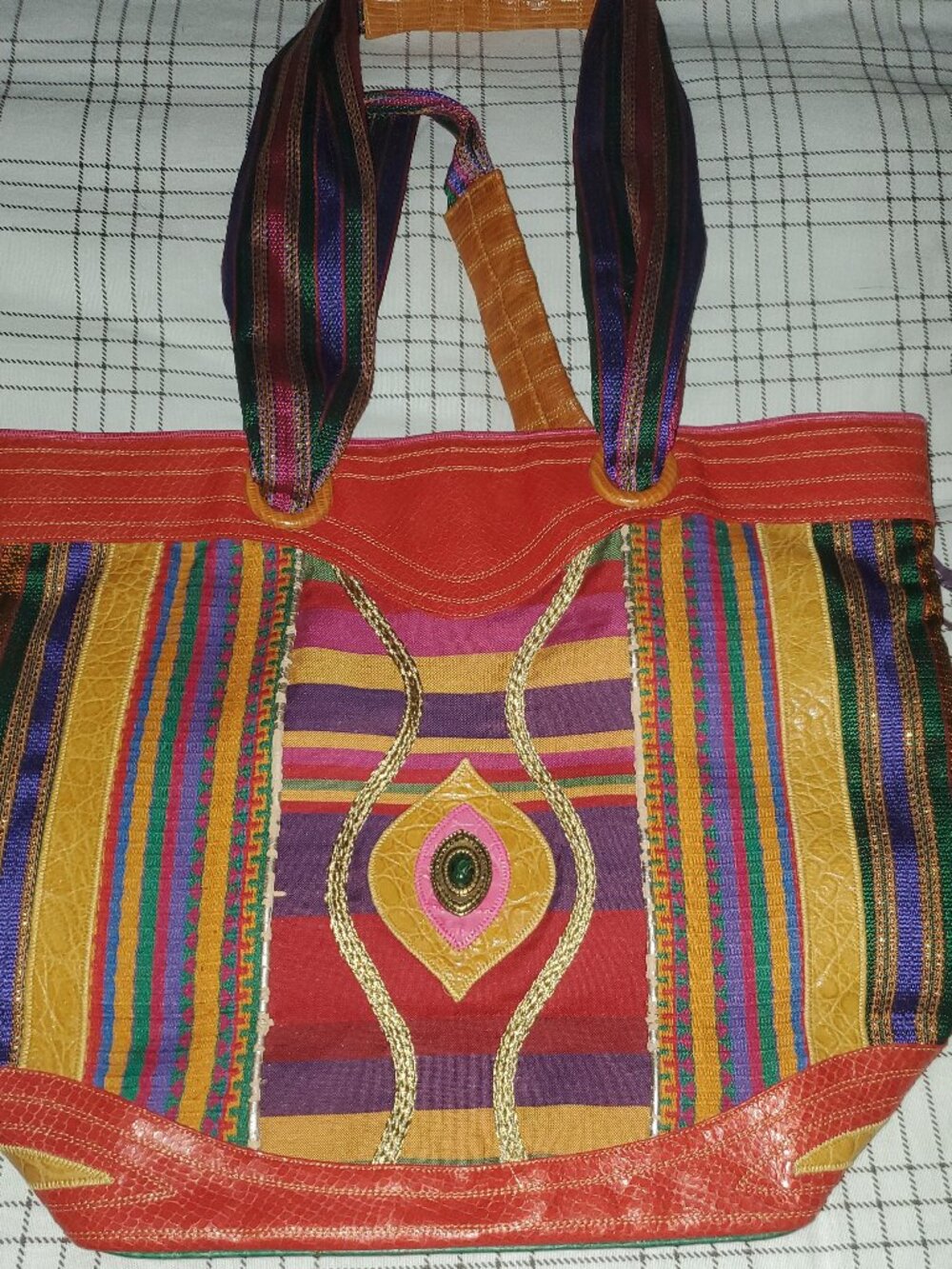 Vintage Sharif Patchwork Shoulder Bag